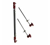 Fxzqgnh Varilla Doble Pedal Conector Pedal Bombo Doble Montaje Sencillo para Percusionistas, Biela De Conexión De Aleación De Aluminio Negro Y Rojo Con 2 Mazos De Cabeza Plana Roja