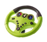 Fxzqgnh Volante de Juguete Musical Infantil de Simulación Realista con Rueda Giratoria Y Sonidos Multifuncionales Apropiado para Juego de Aprendizaje Y, Base Pequeña Verde