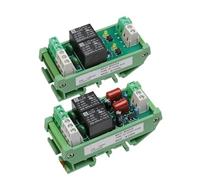 FY-T73 Módulo de relé de 2 canales AC/DC 12V 24V AC230V Interfaz de relé Control PLC 5VDC 1 Uds(FY-T732-230VAC)
