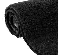 FY&XZH Alfombrillas de baño, 50x80 cm - 3X Mayor Durabilidad, Resistente al aplanamiento y pérdida de Pelusa, Antideslizante, Suave, Absorbente, Microfibra densa para baños con Alto tráfico - Negro