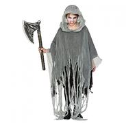 Fyasa 706436 Poncho Zombie Disfraz de niño elegante, multicolor, mediano