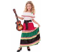 Fyasa Disfraz de niña mexicana de 10 a 12 años, multicolor, M 706476-T03