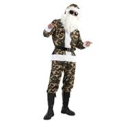 FYASA - Disfraz de Papá Noel militar para hombre (ML)