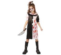 FYASA - Disfraz de payasa terrorífica para niña talla 10 a 12 años