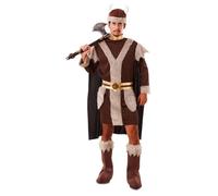 FYASA - Disfraz de vikingo marrón para hombre (S)