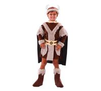 IT EUROCARNAVALES - Disfraz vikingo marrón para niño, 10 a 12 años (139-155 cm)