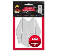 FYB© Kit 5 pegatinas reflectantes compatibles con auriculares LS2 Advant X™, 3M™ Technology, color blanco