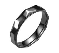 Fycakly Anillos de dedo para mujeres y niñas, anillo vegetariano, anillo de acero de titanio, versión coreana del lote de flores, joyería de mano, oro, plata y negro, n.º 6 13 hija altos y bajos, 12