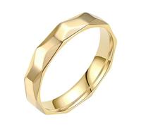 Fycakly Anillos de dedo para mujeres y niñas, anillo vegetariano, anillo de acero de titanio, versión coreana del lote de flores, joyería de mano, oro, plata y negro, n.º 6 13 hija altos y bajos, 8