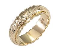 Fycakly Anillos punk vintage para hombres, niñas, mujeres, anillos de plata plateados, elegantes anillos de boda de oro y joyería 925 con flor para mi novia, 6, Metal