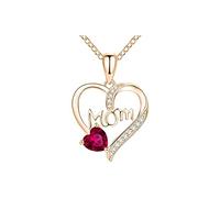 Fycakly Collar con colgante en forma de corazón para mujer, un regalo precioso como regalo de joyería en el día con imagen, talla única, Metal