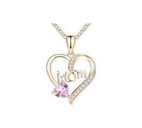 Fycakly Collar con colgante en forma de corazón para mujer, un regalo precioso como regalo de joyería en el día con imagen, talla única, Metal