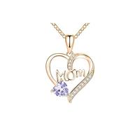 Fycakly Collar con colgante en forma de corazón para mujer, un regalo precioso como regalo de joyería en el día con imagen, talla única, Metal
