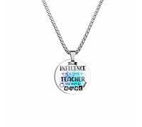 Fycakly Collar de agradecimiento para profesores, regalos únicos para Navidad, día de San Valentín, jubilación, último día de escuela, fin de curso, primer año, collares para mujer, A, Acero