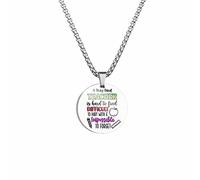 Fycakly Collar de agradecimiento para profesores, regalos únicos para Navidad, día de San Valentín, jubilación, último día de escuela, fin de curso, primer año, collares para mujer, A, Acero