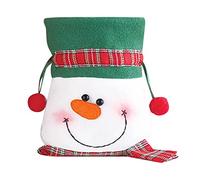 Fycakly Decoraciones de pared de Navidad, suministros de decoración de fiesta de Navidad, bolsas de caramelos, bolsas de regalo de muñeco de nieve, regalos para niños (blanco, talla única)