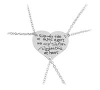 Fycakly Good Sisters Good Necklace - Collar dorado y plateado que se puede separar tres partes de la suculenta para mujer, talla única, Zinc