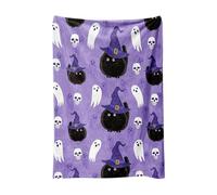 Fycakly Manta decorativa de Halloween y calabaza, y bonita manta de forro polar con murciélagos, maíz caramelo, Jack-o'-, manta ligera suave y acogedora para regalos, 50 pulgadas moderna (B, talla