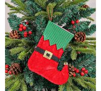 Fycakly Navidad crea un ambiente mágico de Navidad, elige entre una selección de medias de Navidad, bolsas de dulces para tu árbol y adornos delicados para tus esquinas navideñas (C, 18 x 15 x 1 cm)