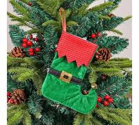 Fycakly Navidad crea un ambiente mágico de Navidad, elige entre una selección de medias de Navidad, bolsas de dulces para tu árbol y adornos delicados para tus esquinas navideñas (D, 18 x 15 x 1 cm)