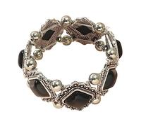 Fycakly Pulsera personalizada con inicial chapada en oro de 4 mm, pulsera con clip de papel, joyería de casa de campo para mujer, talla única, Metal