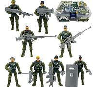 Fycooler Juguetes de soldados de juguete, figuras del ejército, soldados de juguete, figura de acción con arma, figuras militares de combate, juguetes del ejército, regalo para niños/niños con 50