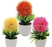 Fycooler Plantas Artificiales en Maceta, Boj Topiary Hierba Verde Bola Verdor Árbol de Bolas Topiario Artificial Falso Arbustos Falsas Plantas para Decoración de Interiores Decoración de Oficina
