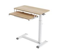 Fydeamer ETHU - Escritorio móvil de pie de 68 x 50 cm con 4 ruedas giratorias, escritorio de pie con ruedas, escritorio de pie ajustable en altura, mesa sobre la cama para sala de estar, dormitorio