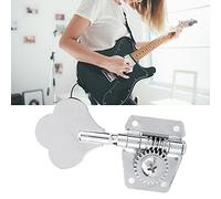 Fydun 1 Pieza Perillas de Afinador de bajo Eléctrico Abiertas Vintage de Acero Plateado Herramienta de Afinación Fina Familia Aplicada (#1)