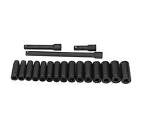 Fydun 18 Piezas de 6 Puntos de Impacto de Impacto de Unidad Métrica Conjunto de Herramientas Manuales de 10 Mm -24 Mm para un Trabajo Eficiente