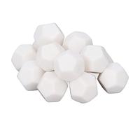 Fydun 30 Dados de Plástico en Blanco de 12 Caras para Educación Creativa y Juegos Divertidos - Cubos de Dados Poliédricos Grabables de 2,2 Cm, Color Blanco para Lecciones Interactivas y