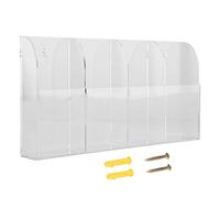Fydun 4 rejillas Control remoto Almacenamiento Acrílico Aire acondicionado Soporte de control remoto Caja Caja de almacenamiento Montaje en pared