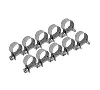 Fydun Abrazaderas de Manguera de Acero Inoxidable, 10 Piezas de Clips Ajustables de 6mm-20mm, Sujetadores Duraderos para Mangueras de Combustible, Agua, Aire y Silicona(13-15mm)