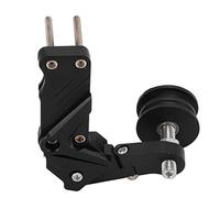 Fydun Ajustador de Cadena de Motocicleta, Rodillo Tensor de Cadena de Rueda Ajustable Aleación de Aluminio Negro Universal para Moto Todoterreno
