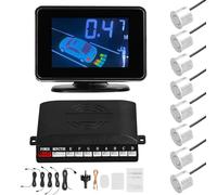 Fydun Avanzado de Sensores de Aparcamiento para Automóviles 8 Ultrasensores y Pantalla LCD: Detección de Radar Inverso con Advertencia de Sonido Ajustable y Múltiples Modos de Alarma para