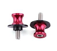 Fydun Bobina de brazo oscilante 2PCS 6/8/10mm Motocicleta CNC Soporte trasero Deslizadores de brazo oscilante Soporte Bobinas de brazo oscilante(6mm-rojo)