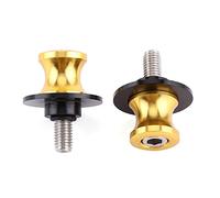 Fydun Bobina de brazo oscilante 2PCS 6/8/10mm Motocicleta CNC Soporte trasero Deslizadores de brazo oscilante Soporte Bobinas de brazo oscilante(6mm-Oro)