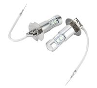 Fydun Bombillas de Luz Antiniebla LED, 2 Piezas 12-28V 100W 8000K 20 LED 1200LM Lámpara de Niebla del Coche Bombilla de Faro DRL Lámpara de Conducción de Automóviles para H3