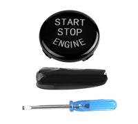 Fydun Botón de Arranque del Coche, Cubierta Interruptor Motor del automóvil ABS Botón Arranque una tecla Botón Cubierta del Interruptor Encendido Motor Reemplazar Cubierta Accesorios (Negro)