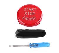 Fydun Botón de Arranque del Coche, Cubierta Interruptor Motor del automóvil ABS Botón Arranque una tecla Botón Cubierta del Interruptor Encendido Motor Reemplazar Cubierta Accesorios (Rojo)