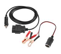 Fydun Cable de alimentación de emergencia con unidad de alimentación de emergencia OBD II ECU para vehículo Fuente de alimentación de emergencia de 12 V Cable de alimentación con clip