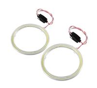 Fydun COB Angel Eyes faro 1 par auto anillos de halo Angel Eye COB Chips faro DRL LED 12V para motocicleta coche(90mm)