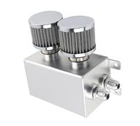 Fydun Depósito de Recuperación de Aceite con Deflectores, Separador de Vapores de Aceite con Filtro de Doble Deflector 1,2 L Rosca AN10 for Uso Automotriz
