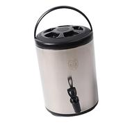 Fydun Dispensador de Bebidas con Aislamiento de Acero 304 Menos de 8 Litros - Dispensador Comercial de Bebidas Frías y Calientes de Doble Capa para café, té y - Elegante Acabado en Negro