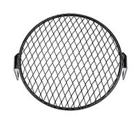 Fydun Faro Parrilla Cubierta Cubierta Parrilla del Faro 6.5 pulgadas Hierro Protector de Faro Delantero de Moto para Crucero Chopper Cafe Racer de diámetro Negro(03)