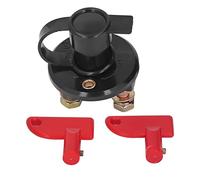 Fydun Interruptor de Desconexión de Batería, Aislador de Corte de Energía 24V DC 12V con Latón ABS Inoxidable para Encendedor de Yate de Coche Barco