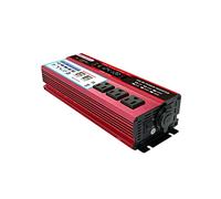 Fydun Inversor de Energía Solar de Onda Sinusoidal, Convertidor de Energía Solar Eficiente para el Hogar, Coche, RV, Pantalla LCD, de 12V a 110V CA 850-950W (Rojo 2)