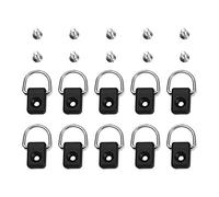 Fydun Kayak D Ring 10pcs Canoa Negra Kayak Fishing Rigging Anillo D con Tornillos M6 para Accesorio de Kit de Bungee