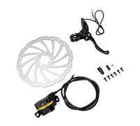 Fydun Kit de Freno de Disco Hidráulico 203mm Pinza Cilindro Maestro para | Depósito Visual, Compatible con Surron Light Bee y X160/X260, Líquido DOT 4, Rotor de 203 Mm, Kit Completo delantero/trasero.