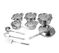 Fydun Less Juego de Utensilios de Cocina de acero: Ollas y Sartenes de Cocina con Olla para Sopa, Sartén para Saltear y Tapas para Cocinar en Casa Todos los Días